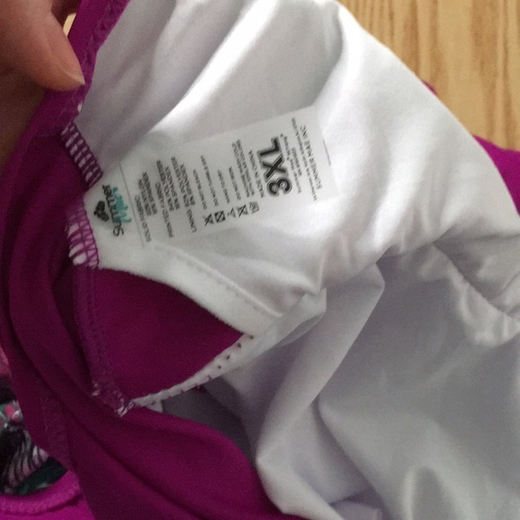 B20 New Women Summer Mae 1pc Swim Dress with Attached Briefs Purple Size 3XL - Picture 7 of 8